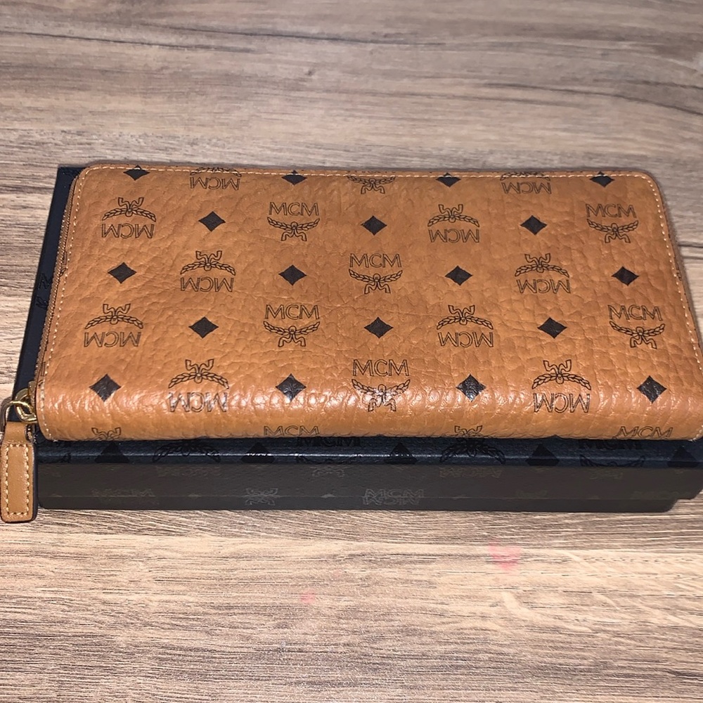 MCM cognac wallet